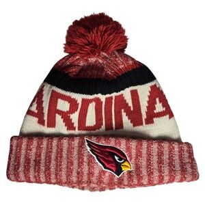 NFL Arizona Cardinals Knit Pom Beanie Hat Red White‎ Black